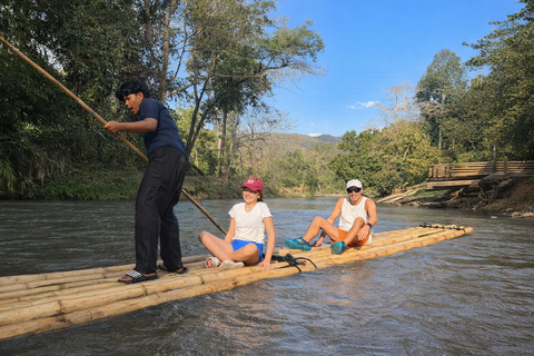 Chiang Mai: Jungle Zipline, River Bamboo Raft with Pickup