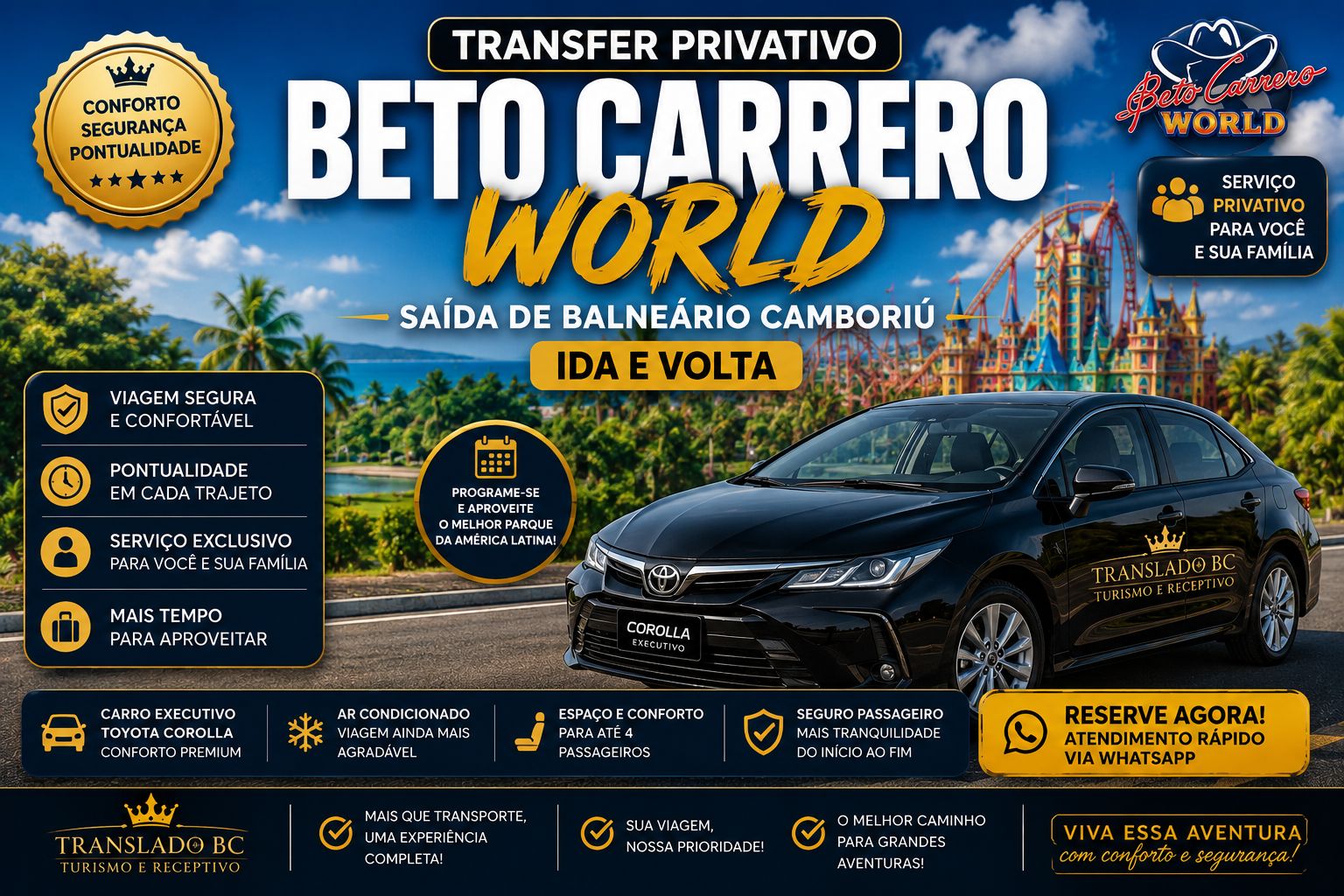 Beto Carrero Word Privater Transfer von Balneário Camboriú SC