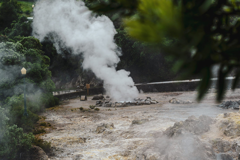 Furnas: Tour di un giorno delle sorgenti termali e della piantagione di tè con pranzoFurnas: tour di un giorno alle sorgenti termali e alla piantagione di tè con pranzo