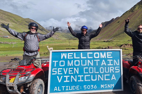 Från Cusco: Färgernas berg och den röda dalen på ATVfrån cusco:Red valley + vinikunka mountain/double seat atv/