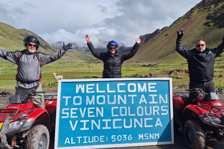 Från Cusco: Färgernas berg och den röda dalen på ATVfrån cusco:Red valley + vinikunka mountain/double seat atv/