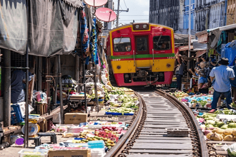 Bangkok: Railway & Floating Market Private Tour with Driver