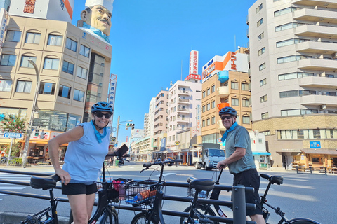 Enjoy local Tokyo E-assist Bicycle tour, 3-Hour Small GroupGoditi il tour locale di Tokyo in bicicletta a pedalata assistita, 3 ore per piccoli gruppi