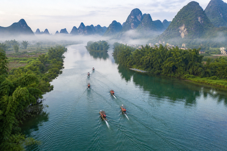 Yangshuo Ticket: Ruyi Peak, Silver Cave, Yulong River & More Li River Bamboo Raft Round Trip with Shuttle