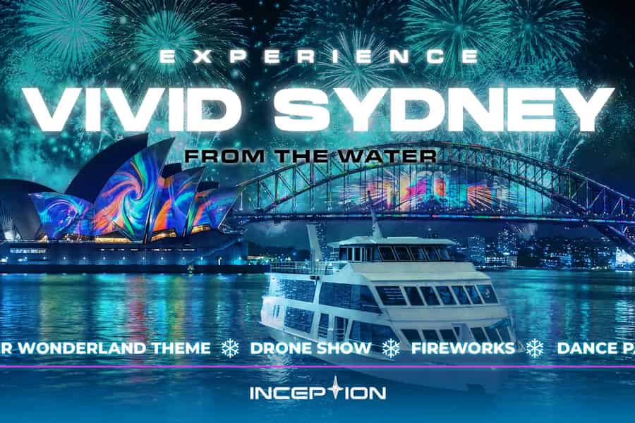 Vivid Sydney: Bootstour 2026 | Getränke, Essen und Feuerwerk. Foto: GetYourGuide Vivid Sydney: Bootstour 2026 | Getränke, Essen und Feuerwerk. Foto: GetYourGuide