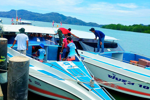 Ko Lanta : Hastighetsbåt En väg till Koh Mook Till Koh LantaKo Lanta : Hastighetsbåt enkel väg till Koh Mook/Koh Lanta