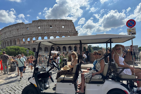Rome: 3-Hour Private Golf Cart Tour with Culinary Tasting Included Rome: 3-Hour Private Midnight Golf Cart Tour (5 people only)