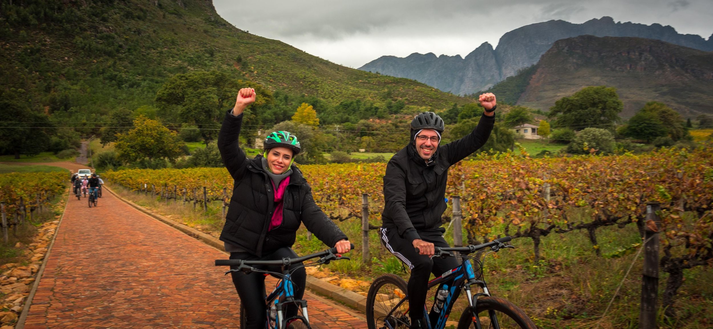 E-Bike-Tour durch die Weinberge von Franschhoek