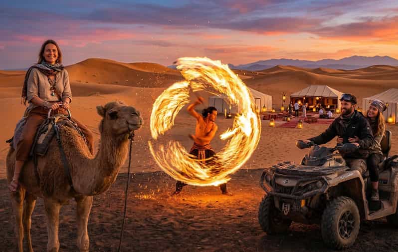 Marrakech : désert d’Agafay, quad, chameau, coucher de soleil et dîner-spectacle. - quad