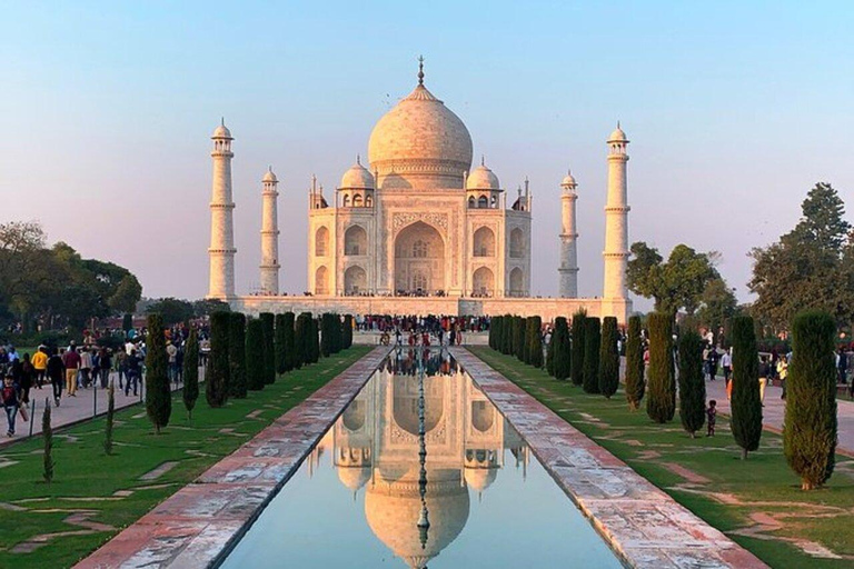 From Delhi: Private Taj Mahal & Agra Day Trip by Fast Train Private Live Tour Guide Only