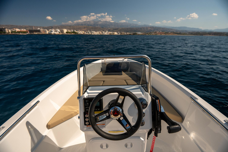 Chania City: No-License, Self-Drive Premium Boat Rental