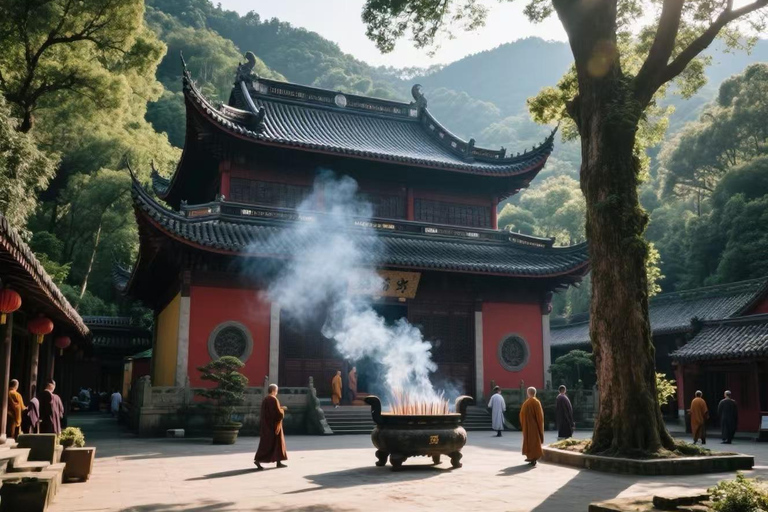 هانغتشو: جولة بالقارب في البحيرة الغربية، وقرية الشاي، والمعبد