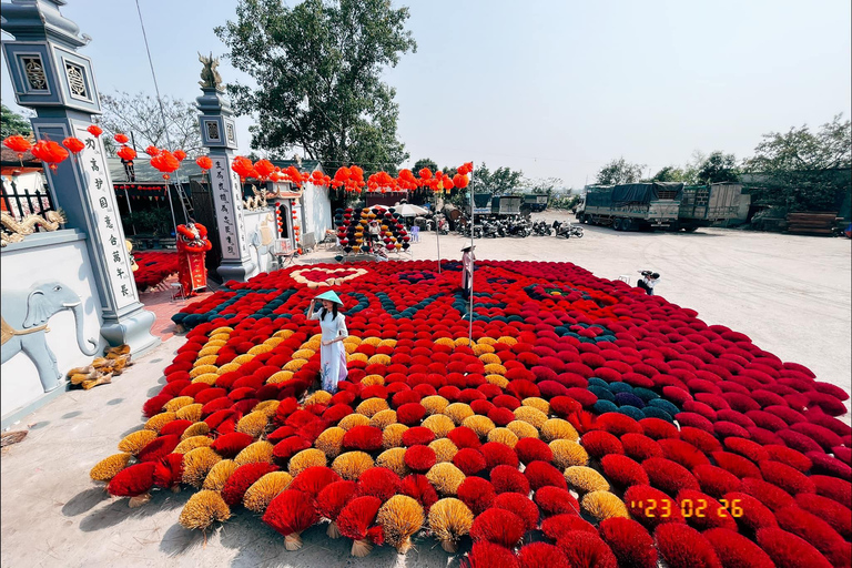 Hanoi: Incense Village, Conical Hat, Lacquer Art-SMALL GROUP PRIVATE Half Day- Incense Village- Hat Village- Train Street