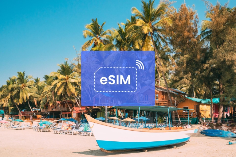 Goa: Indien eSIM Roaming Mobile Datenplan20 GB/ 30 Tage: 22 asiatische Länder