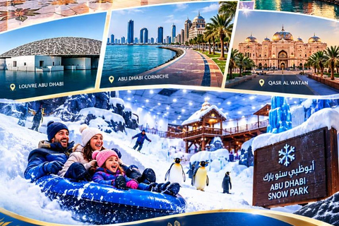 Abu Dhabi: Sheikh Zayed Grand Mosque & Snow Park Tour Dubai: Abudhabi Premium Tour With Buffet BBQ Lunch