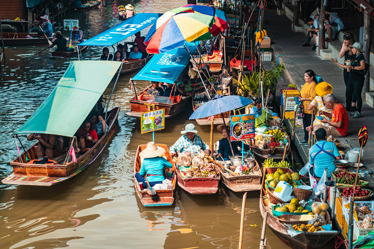 BKK : Marché flottant privé de Damnoen Saduak et marché des trains