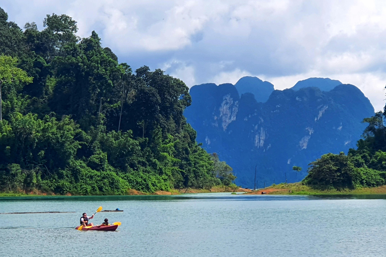 Khao Sok: Overnight Raft House Cheow Lan Lake & Coral Cave Option 1: Join Trip Raft House with Fan & *Shared Bathroom