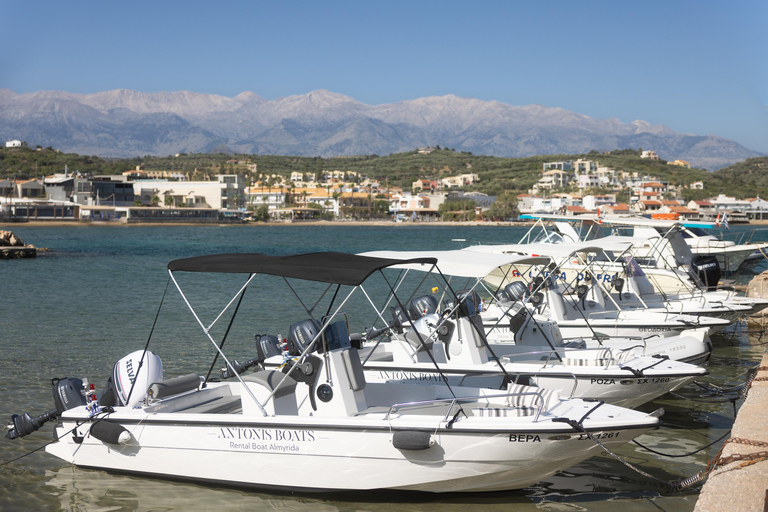 Chania: Boat Rental Almyrida Half day trip
