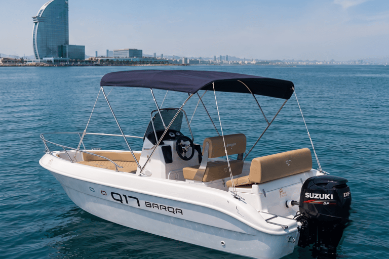 Barcelona: License-Free Boat Rental Barcelona: License-Free Boat Rental - Morning