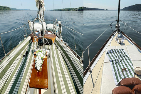 NYC- PRIVATE SAILBOAT, STATUE OF LIBERTY, MANHATTAN SKYLINE DAYTIME SAILING