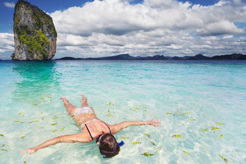 Krabi: 4 öar och grottor båttur med lunch4 öar tur med motorbåt