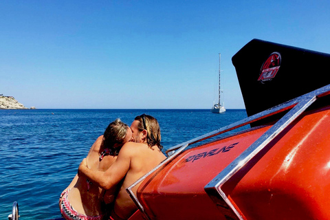 Rhodes: Beaches Trip by Jet Boat with Snorkeling and Drinks