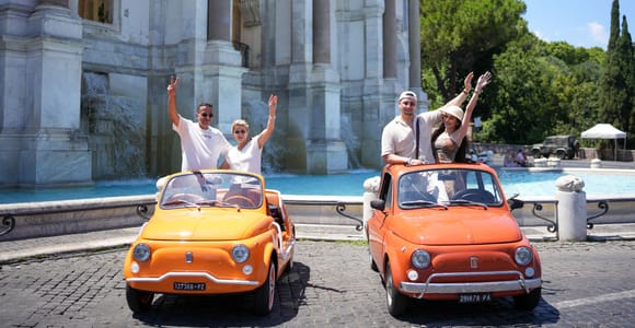 Rom: Fotoshooting-Service mit einem klassischen Fiat 500