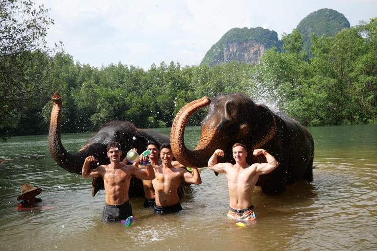 Krabi: Elephant Bathing Session at Krabi Elephant Shelter