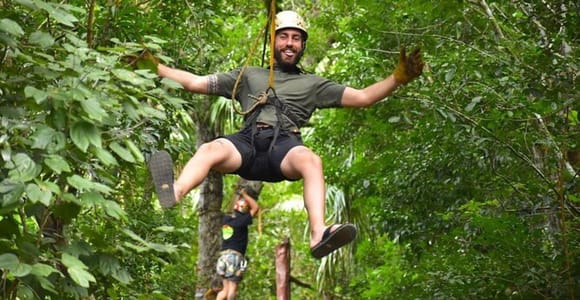 Cancun: Jungle ATV, Ziplines & Cenote Swim Combo