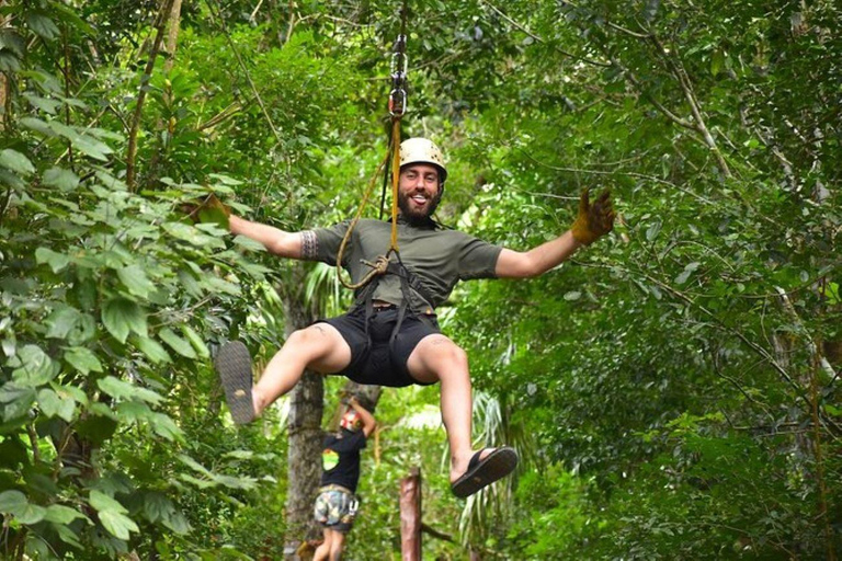 Cancún: ATV, ziplinen en Cenote avontuurGedeelde ATV