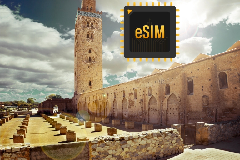 Marrakesz: Plan taryfowy eSIM dla szybkiego Internetu 4G w MarokueSIM Maroko 1GB 7 dni