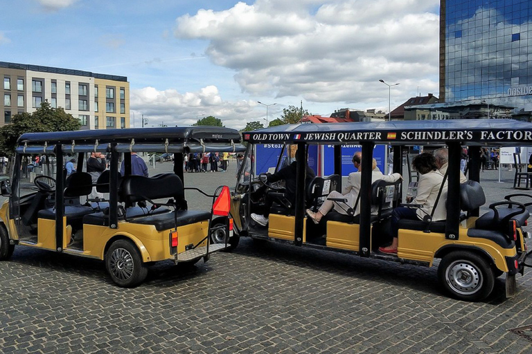 Cracovia: tour in golf cart della città e museo della fabbrica di Schindler