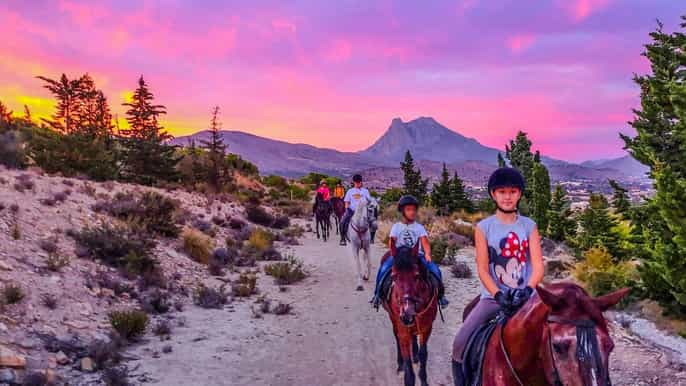 Villajoyosa Horseback Riding in the Mountains with sea views