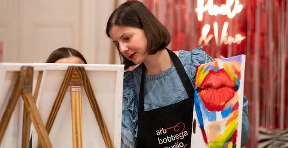 Painting party at Art Bottega - Paint & Wine Studio in Split