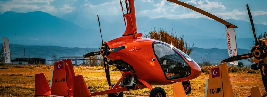 Pamukkale : vol en gyrocoptère au-dessus des travertins