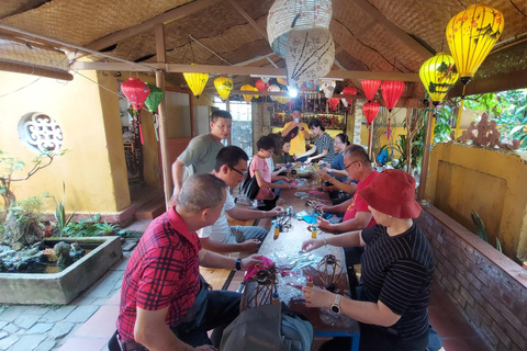 BARCO DE CESTA DE COCO, HACIENDO LANTERAS De Danang/Họian