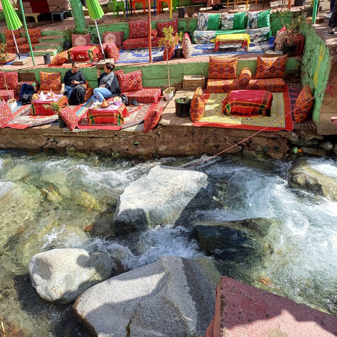 Marrakech : montagnes de l'Atlas, vallée de l'Ourika, cascade et déjeuner
