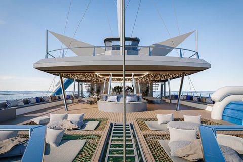 Mallorca: Premium Catamaran Day Trip with BBQ, Swim Stop, & VIP Area Option 5-Hour Day Trip from Sky VIP Lounge