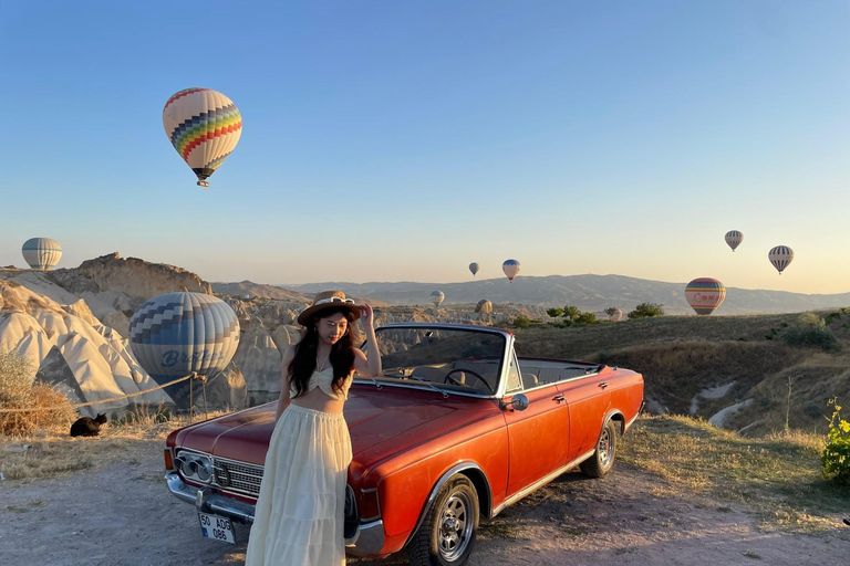Cappadocia: Sunrise or Sunset Classic Car Tour with Pickup Private Cappadocia Classic Car Experience