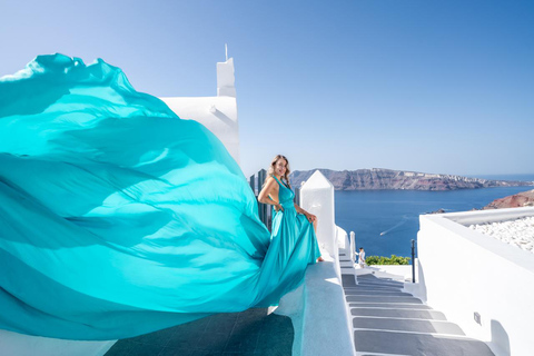 Vestido Voador Santorini Photoshoot