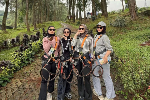 Jakarta/Bogor: Zipline Adventure, ATV, Waterfall & Transfer
