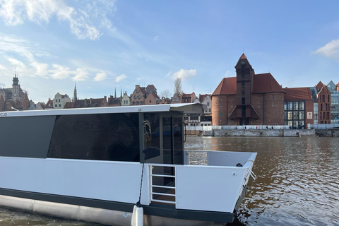 Brand New Tiny Water Bus on Motława River in Gdańsk