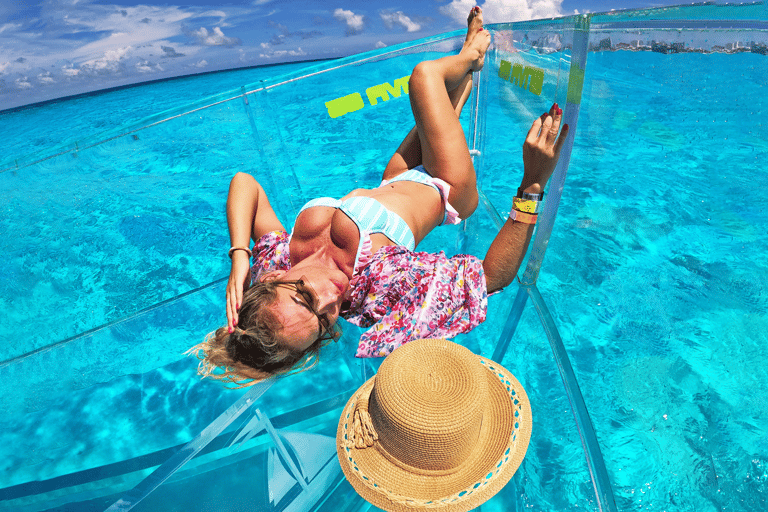 Cancún: Nichupté Lagoon Transparent Boat Tour with Drinks