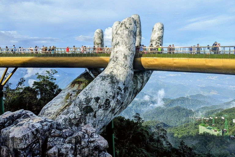 Transfert de Hue à Hoi An via le pont d&#039;or - collines de BaNaVia Marble - Golden Bridge - Hai Van Pass - Lang Co - Lap An