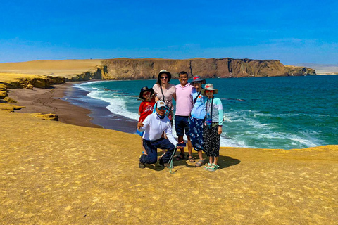 From Paracas: Private Tour to Laguna Rosada, Red Beach and La Catedral Option with direct arrival at the meeting point