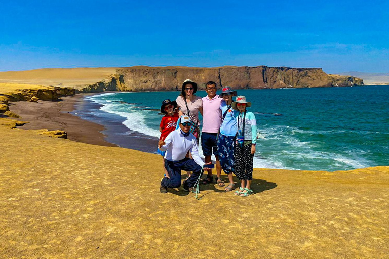 From Paracas: Private Tour to Laguna Rosada, Red Beach and La Catedral Option with direct arrival at the meeting point