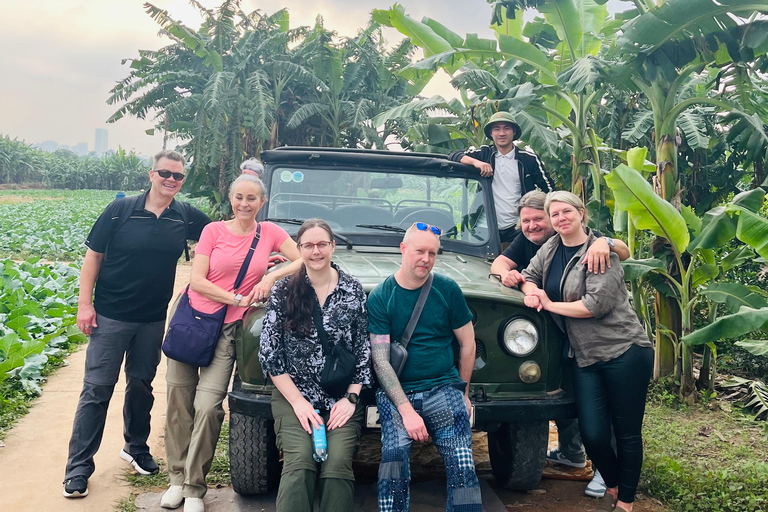 Hanoi Highlights, Train St & Hidden Gems Jeep Discovery Tour Jeep Food Tour: City highlights & Foods.