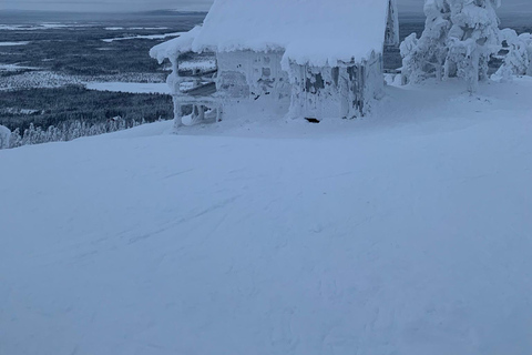 Levi: Snöskovandring: Tomtens stuga och picknick i natursköna omgivningar