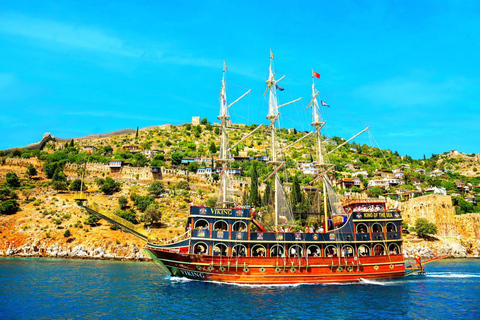 From Alanya: Pirate Boat Trip w/Unlimited Soft Drinks Pirate Boat Without Transfer