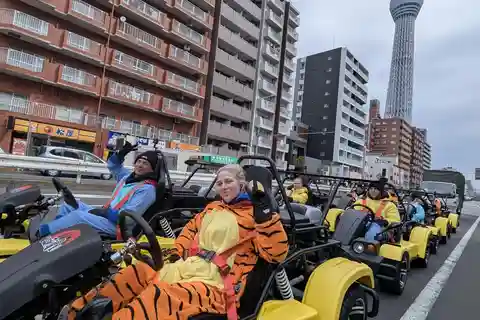 Passeio de kart em flor de cerejeira com vídeo e fotografias Insta360